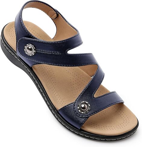 Flat Sandals For Women Dressy, Ankle Strap Arch Support Walking Comfortable Flats Open Toe Sandal in Saudi Arabia
