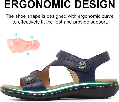 Flat Sandals For Women Dressy, Ankle Strap Arch Support Walking Comfortable Flats Open Toe Sandal in Saudi Arabia