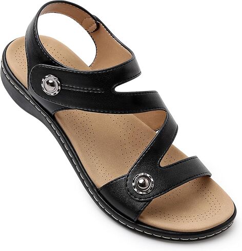 Flat Sandals For Women Dressy, Ankle Strap Arch Support Walking Comfortable Flats Open Toe Sandal in Saudi Arabia