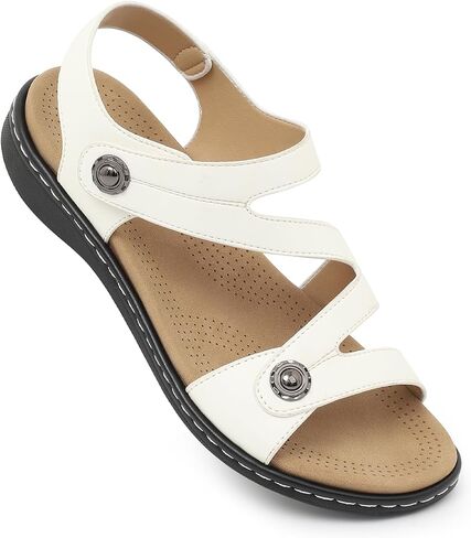 Flat Sandals For Women Dressy, Ankle Strap Arch Support Walking Comfortable Flats Open Toe Sandal in Saudi Arabia