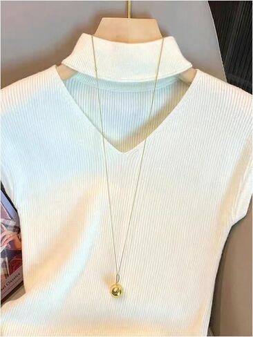 Milumia Women's V Neck Knit Tank Top Casual Trendy Sleeveless Sweater Vest in Kuwait