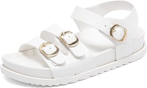 youermei Unisex Kids Sandals With Back Strap, Boys Adjustable Buckle Summer Slides Outdoor, Girls Non Slip On Beach Slippers, Toddler Eva Cloud Pillow Footbed Flat Shoes Indoor in Saudi Arabia