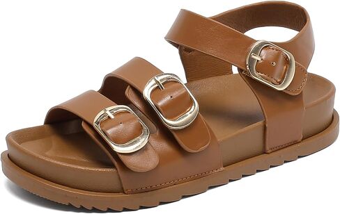 youermei Unisex Kids Sandals With Back Strap, Boys Adjustable Buckle Summer Slides Outdoor, Girls Non Slip On Beach Slippers, Toddler Eva Cloud Pillow Footbed Flat Shoes Indoor in Saudi Arabia