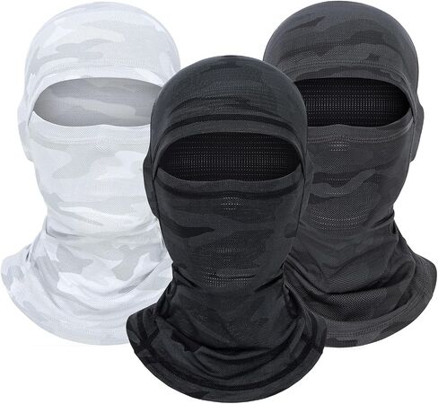 3Packs Balaclava Ski Mask Breathable, Mesh Lightweight UV Protection Hood for Men Women Cycling Motorcycle in Saudi Arabia