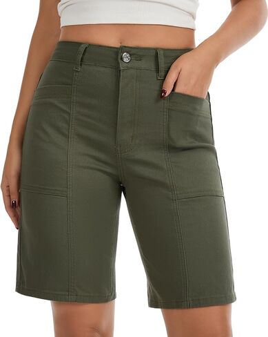 VIPONES Bermuda Shorts for Women High Waisted Jean Shorts Casual Summer Trendy Outfits Stretchy Denim Shorts in Saudi Arabia
