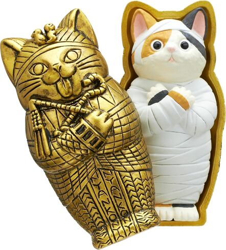 Kitan Club Mummy Cat Figure Blind Box - 1 of 5 Collectable Mini Figurines - Fun, Versatile Decoration in Saudi Arabia
