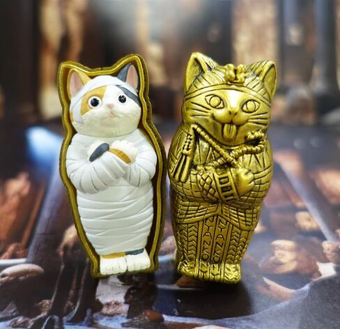 Kitan Club Mummy Cat Figure Blind Box - 1 of 5 Collectable Mini Figurines - Fun, Versatile Decoration in Saudi Arabia