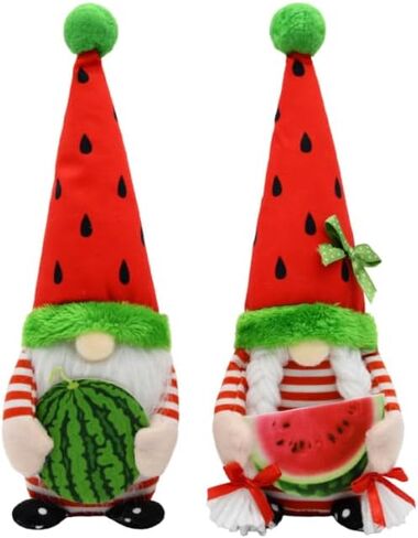 Summer Decorations Watermelon Gnomes, One in a Melon Summer Fruit Party Farmhouse Tiered Tray Decor for Home Office, Watermelon Birthday Decorations Gifts in Saudi Arabia