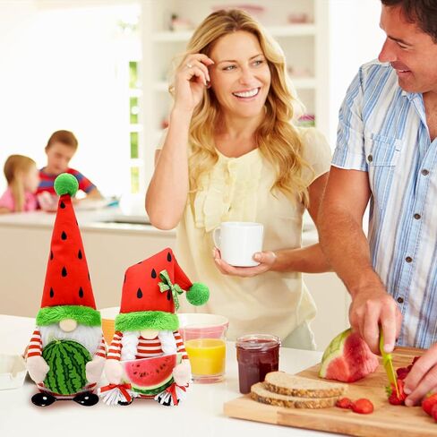 Summer Decorations Watermelon Gnomes, One in a Melon Summer Fruit Party Farmhouse Tiered Tray Decor for Home Office, Watermelon Birthday Decorations Gifts in Saudi Arabia
