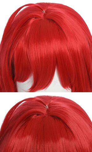 haikyuu Rias Wig Women Cosplay Wig Red Long Cosplay Wig with Bangs in Kuwait