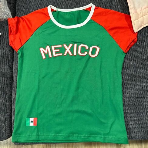 Womens Vintage Graphic Baby Tees Brazil Mexico Shirt Summer Y2k Going Out Crop Top 90s Streetwear in Kuwait