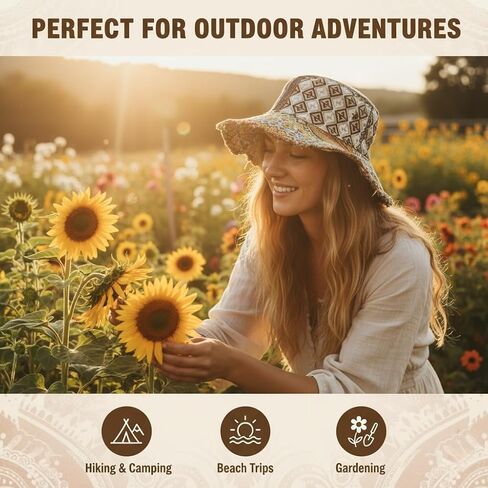 Frayed Patchwork Bucket Hat - One-of-A-Kind Style Multicolored Mushroom Hemp Hat for Women Men Beach Festival Wear 21.65 Inches in Saudi Arabia