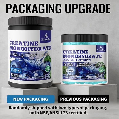 Creatine Monohydrate Gummies (5g) – Pre-Workout Energy & Muscle Growth Support for Men & Women | Blueberry Electrolyte Gummies (135 Count) in Kuwait