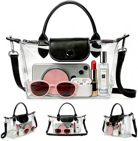 Clear Bag for Stadium Events With Adjustable Shoulder Strap for Concert Sport Events Festivals（only has one handle） in Kuwait