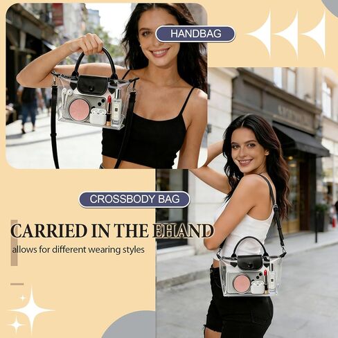 Clear Bag for Stadium Events With Adjustable Shoulder Strap for Concert Sport Events Festivals（only has one handle） in Saudi Arabia