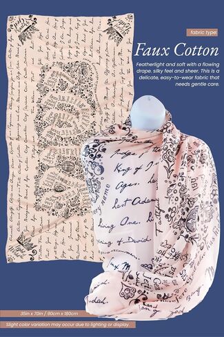 Jesus’s Names Prayer Scarf for Women Christian, Large Scripture Shawl Wrap, 84 Titles of Christ, Prayer Shawl for Women in Saudi Arabia