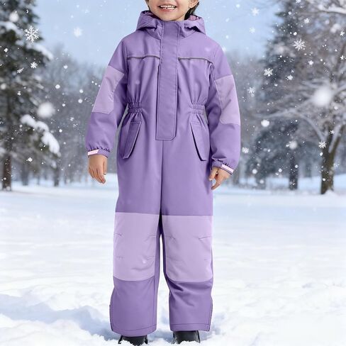 Kids One Piece Snow Suit Boys Girls Waterproof Windproof Snowsuit Toddler Ski Suits Winter Outdoor Overalls Snowboarding in Kuwait