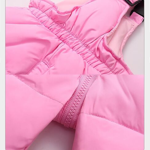 Snow Suit for Kids Thermal Thicken Waterproof Skibib Pants and Jackets Windproof Winter Snowsuit for Boys Girls 1-6Y in Kuwait