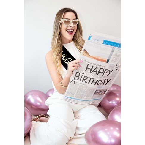 CUBACO Gold Birthday Decorations for Women, It's My Golden Birthday Sash and Sunglasses Golden Girls Outfits for Women Girl Party Hair Accessories Gifts in Saudi Arabia