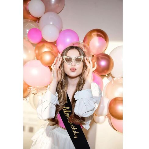 CUBACO Gold Birthday Decorations for Women, It's My Golden Birthday Sash and Sunglasses Golden Girls Outfits for Women Girl Party Hair Accessories Gifts in Saudi Arabia