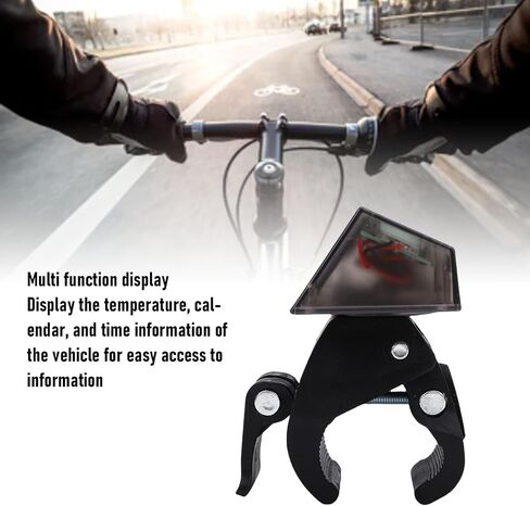 banapoy Solar Powered Motorcycle Electronic Clock, Weather Proof Luminous Car Clock with Temperature & Calendar & 2/24 Hour Format Time Display for Auto Motorcycle Eletric Bike (Green) in Kuwait