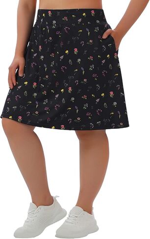 Women's Plus Size Skort Skirts Modest Knee Length Athletic Golf Tennis Skirt with Pockets in Saudi Arabia