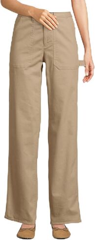 Lands' End Women's Herringbone Chino High Rise Utility Pants in Saudi Arabia