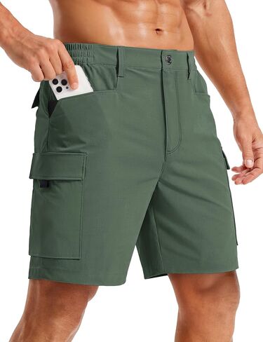 TACVASEN Men's Hiking Cargo Shorts 7" Quick Dry Lightweight for Outdoors Golf Fishing Stretch Casual with 6 Pockets in Kuwait
