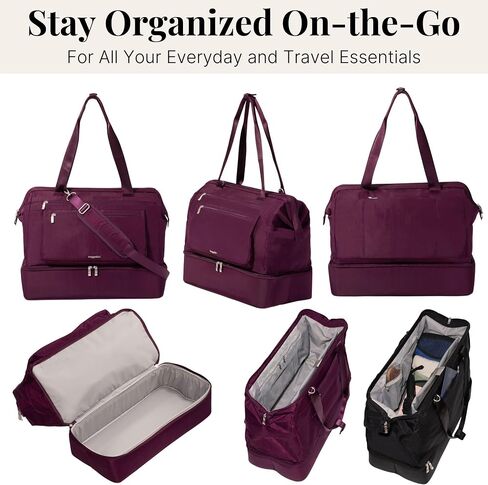 Modern Weekender - Lightweight 18"x15.7"x9.4" Duffel Carry-on Travel Bag for Women in Kuwait