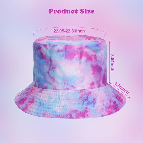 Fumwase Fashion Bucket-Hat Tie Dye Fishing-Hats Summer Beach Packable Cap Party Accessories Hat for Men Women in Kuwait
