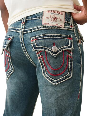 بنطلون جينز True Religion Billy Rope Stitch Flap للرجال - 34 بوصة - جينز كلاسيكي من الدينيم للرجال in Kuwait