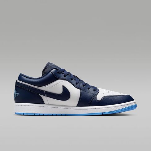 حذاء Air Jordan 1 Low للرجال (كحلي منتصف الليل/أبيض/أزرق جامعي) in Kuwait
