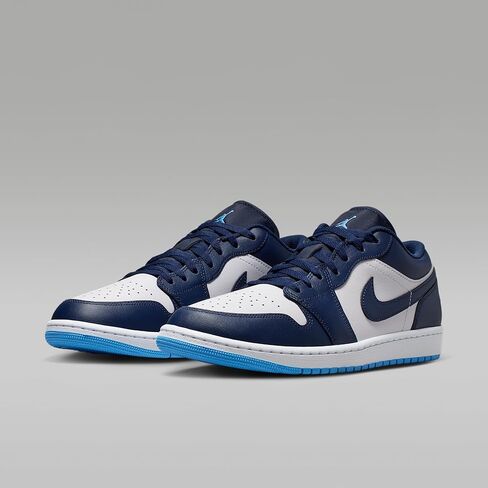 حذاء Air Jordan 1 Low للرجال (كحلي منتصف الليل/أبيض/أزرق جامعي) in Kuwait