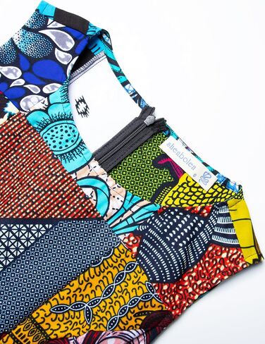 SHENBOLEN Women African Print Dress Ankara Wax Cloth Belt Wedding Dresses in Kuwait