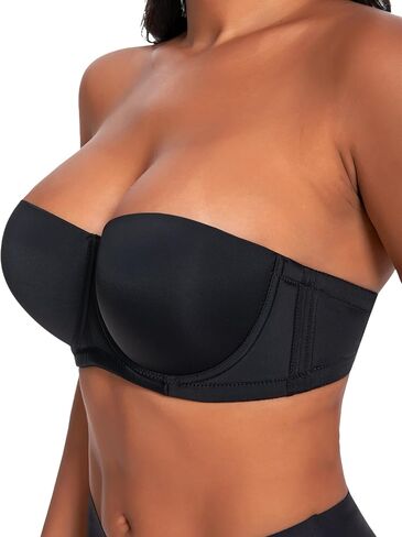 Strapless Bras for Women Large Breasts with Clear Straps, No Harm No Burn Cup B/C/D/DD/DDD/G in Saudi Arabia