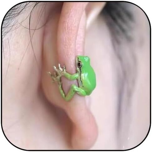 Frog Ear Cuff Earrings for Women Green Frog Earrings in Saudi Arabia