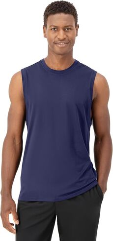 Hanes Men's Tank Top Clothing, Moves Performance Tank Tops, Performance Men's Clothing, Moisture Wicking, Stretchy in Kuwait