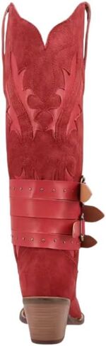 Dingo Womens Buck Wild Suede Leather Casual Boots Over the Knee Mid Heel 2-3" in Kuwait