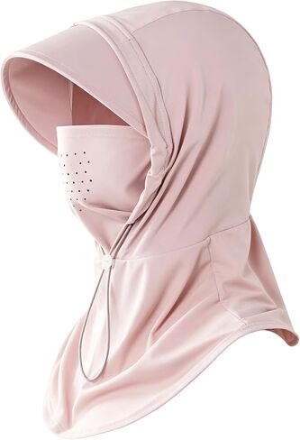 Women UPF 50+ Sun Hat Balaclava Ice Silk Breathable Full Face Cover with Neck Flap for Driving Cycling in Kuwait