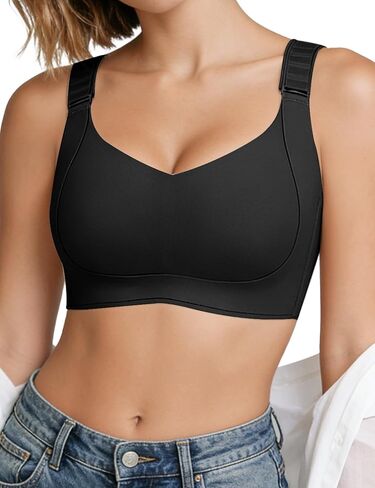 Jelly Wireless Bras for Women No Underwire Seamless Full Coverage Comfortable Push Up Everyday Soft Tshirt Bra in Saudi Arabia