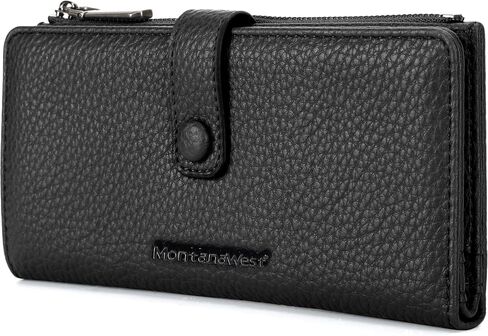 Montana West Women's Wallet Bifold RFID Blocking Wallets Large Capacity Card Holder Wallets with Zipper Coin Pocket in Kuwait
