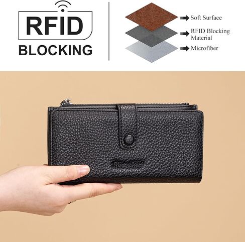 Montana West Women's Wallet Bifold RFID Blocking Wallets Large Capacity Card Holder Wallets with Zipper Coin Pocket in Kuwait