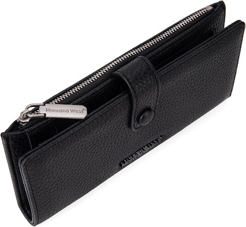Montana West Women's Wallet Bifold RFID Blocking Wallets Large Capacity Card Holder Wallets with Zipper Coin Pocket in Kuwait