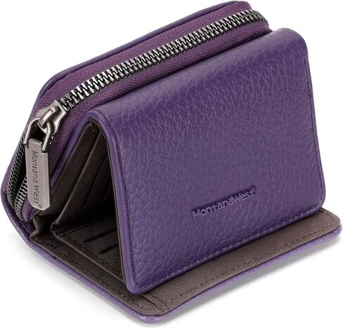 Montana West Women's Wallet Bifold RFID Blocking Wallets Large Capacity Card Holder Wallets with Zipper Coin Pocket in Kuwait