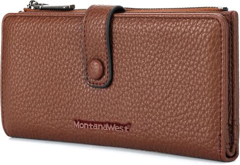 Montana West Women's Wallet Bifold RFID Blocking Wallets Large Capacity Card Holder Wallets with Zipper Coin Pocket in Kuwait