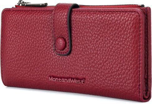 Montana West Women's Wallet Bifold RFID Blocking Wallets Large Capacity Card Holder Wallets with Zipper Coin Pocket in Kuwait