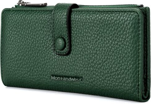 Montana West Women's Wallet Bifold RFID Blocking Wallets Large Capacity Card Holder Wallets with Zipper Coin Pocket in Kuwait