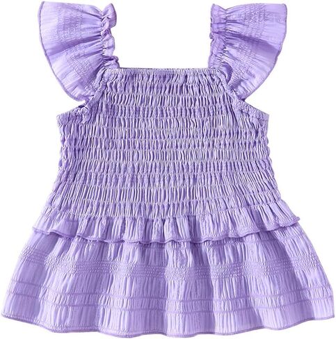 Magic Park 3-15Y Girls Peplum Tank Top Kids Square Neck Blouse Summer Casual Shirt for Girls in Saudi Arabia