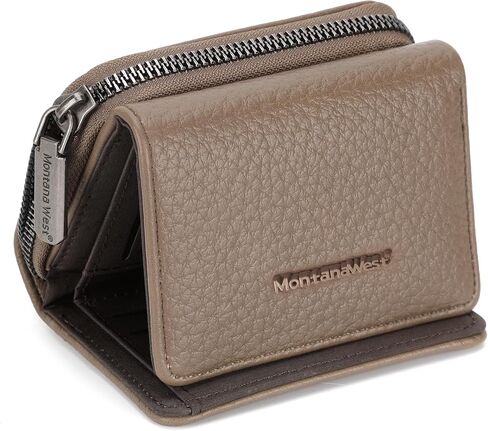 Montana West Women's Wallet Bifold RFID Blocking Wallets Large Capacity Card Holder Wallets with Zipper Coin Pocket in Kuwait
