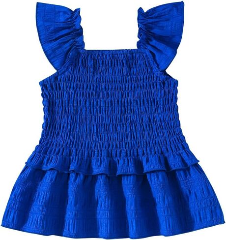 Magic Park 3-15Y Girls Peplum Tank Top Kids Square Neck Blouse Summer Casual Shirt for Girls in Saudi Arabia
